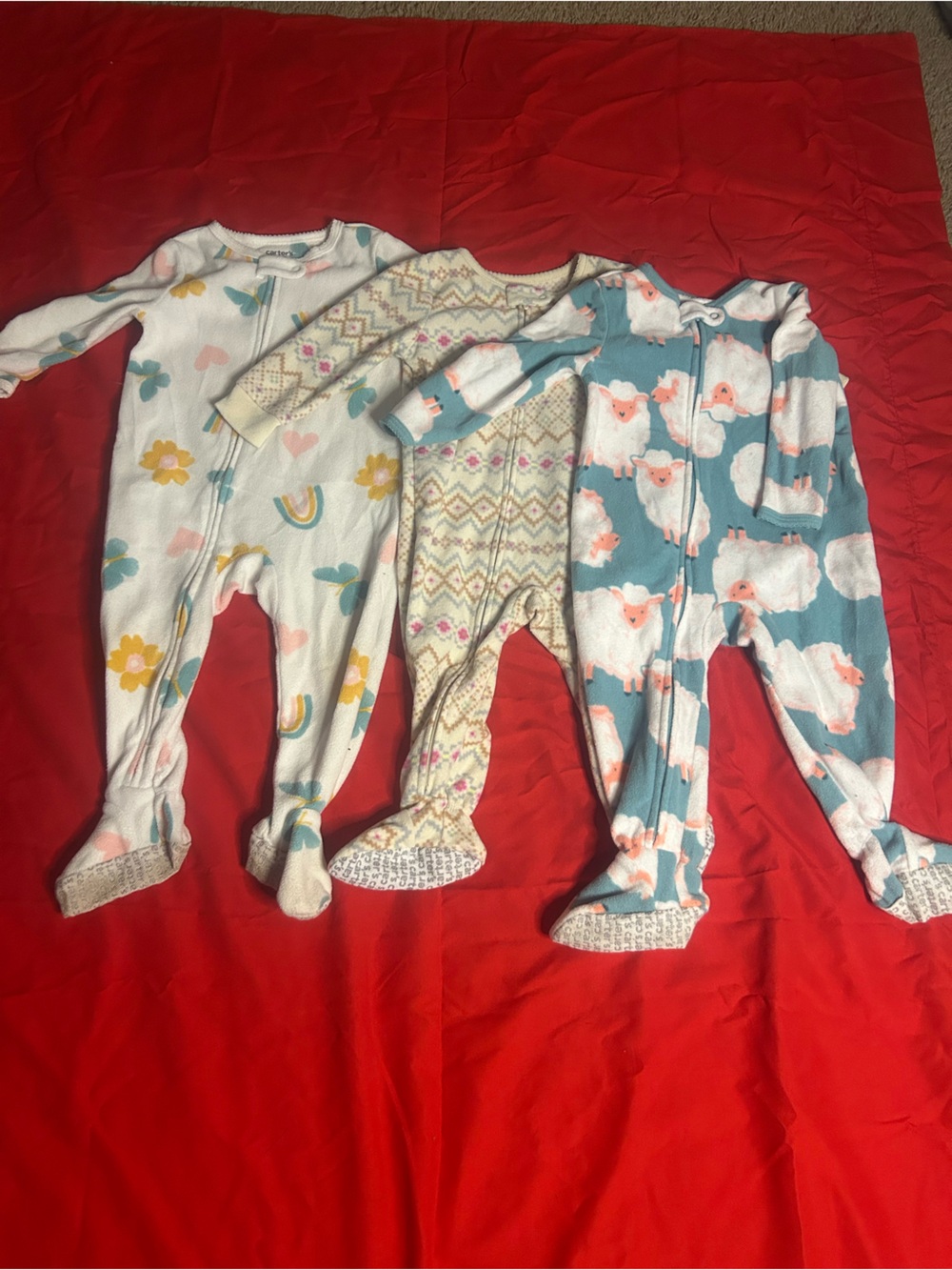 Kids Cozy Footed Pajama Sleepers - Pastel Patterns
